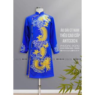 Áo Dài Cách Tân Nam Thêu Cao Cấp ANTCC824